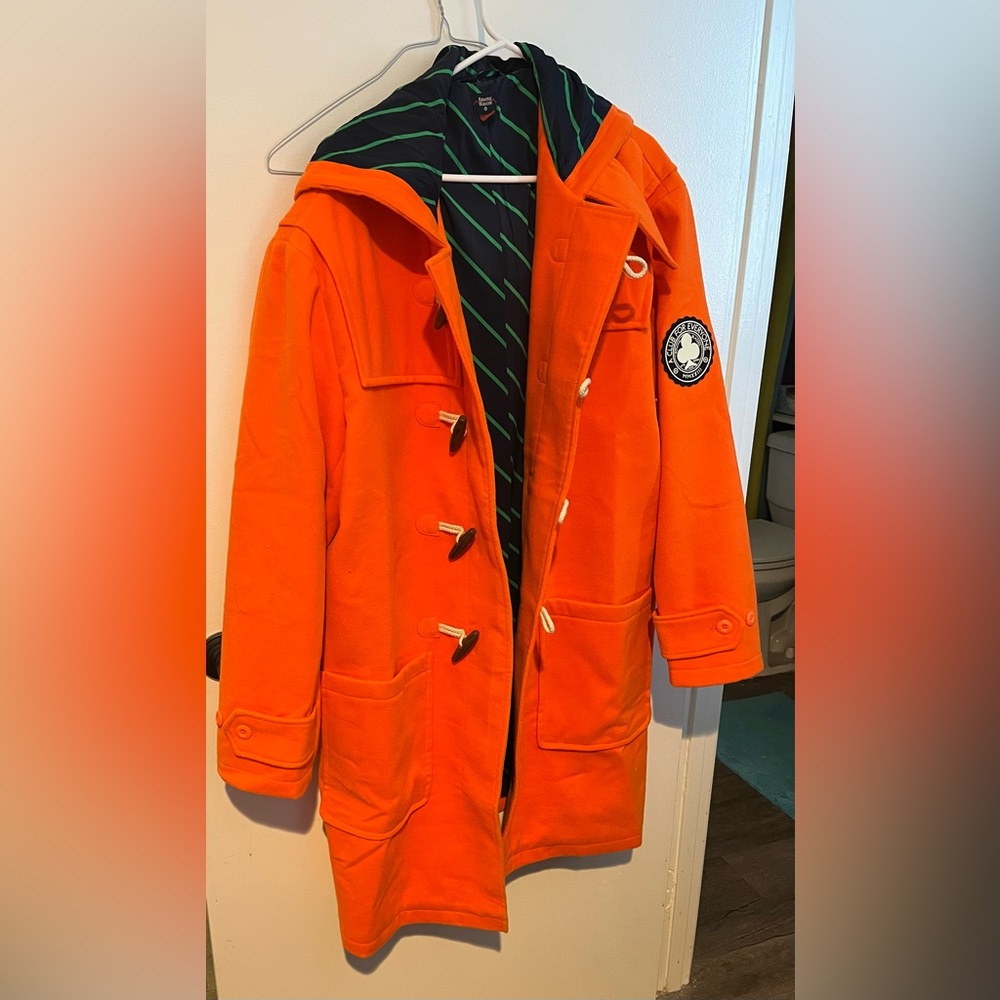 ROWING BLAZERS x TARGET Orange Duffle Coat with Arm Patch Crest - Mens 2XL NWOT